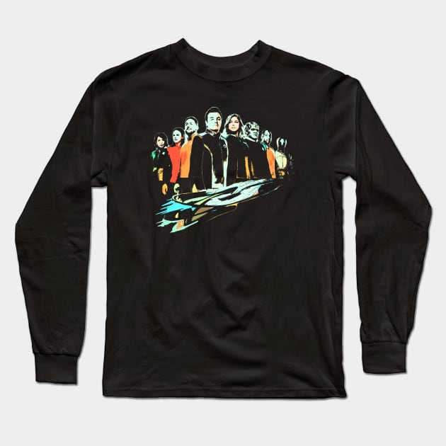 The Orville Crew Fan Art Long Sleeve T-Shirt by TalkingTheOrville